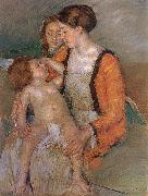 Mary Cassatt Mother and her children USA oil painting artist
